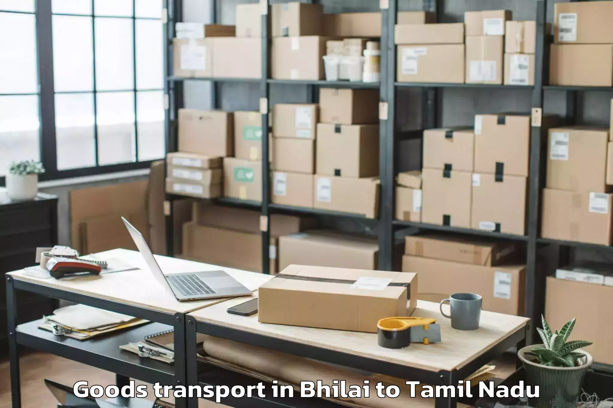 Trusted Bhilai to Kamuthi Goods Transport